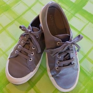 SUPERGA silver satin